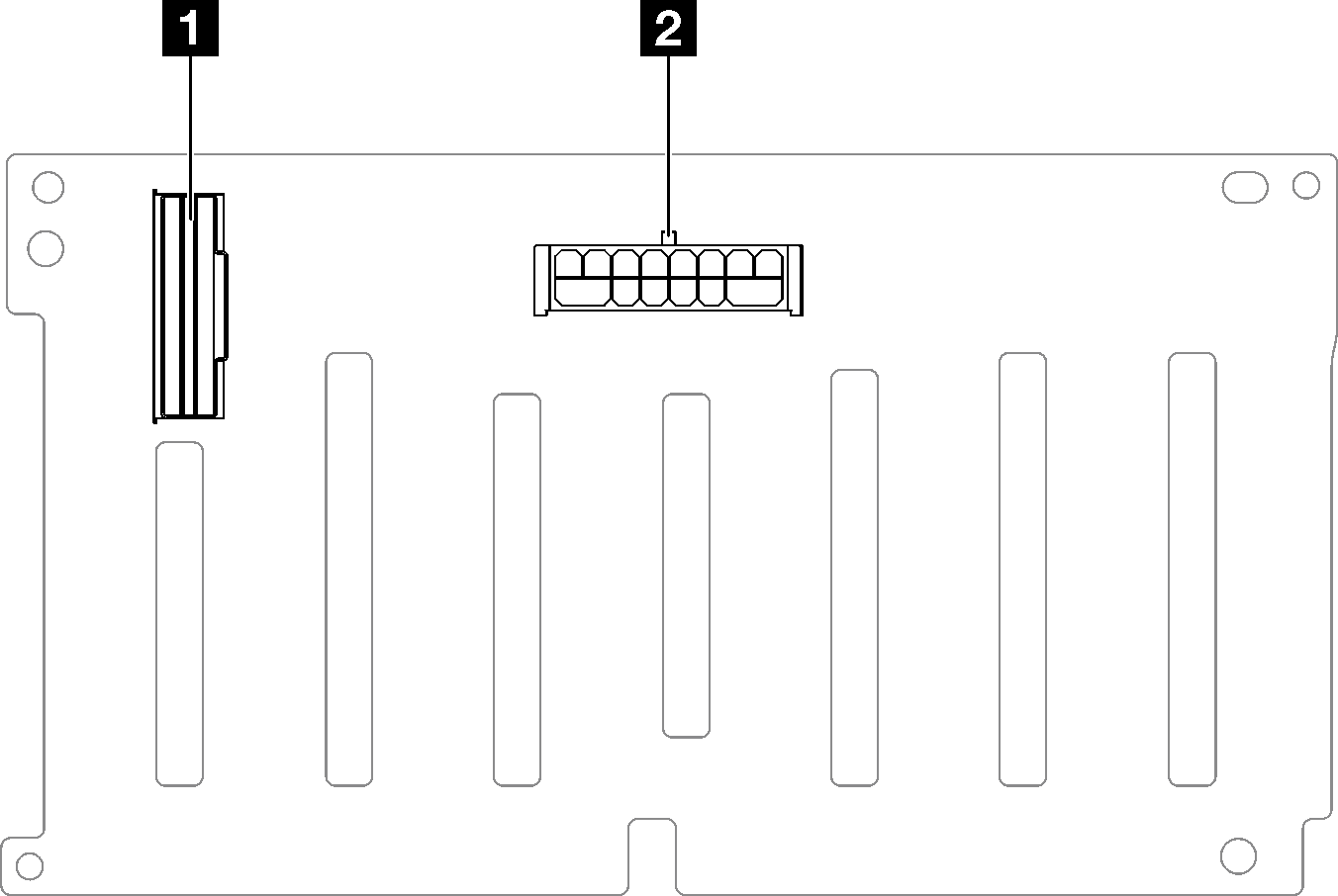 8x 2.5-inch SAS/SATA backplane connectors