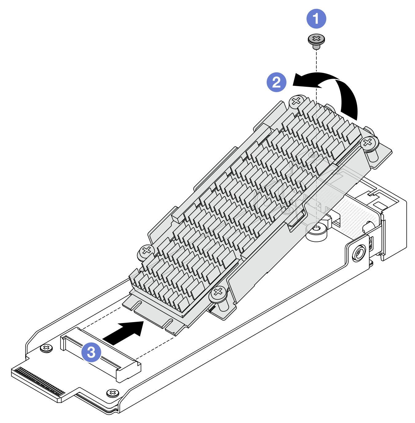 Remove the M.2 drive with heat sink