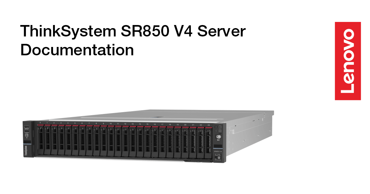 ThinkSystem SR850 V4 Server Product Image