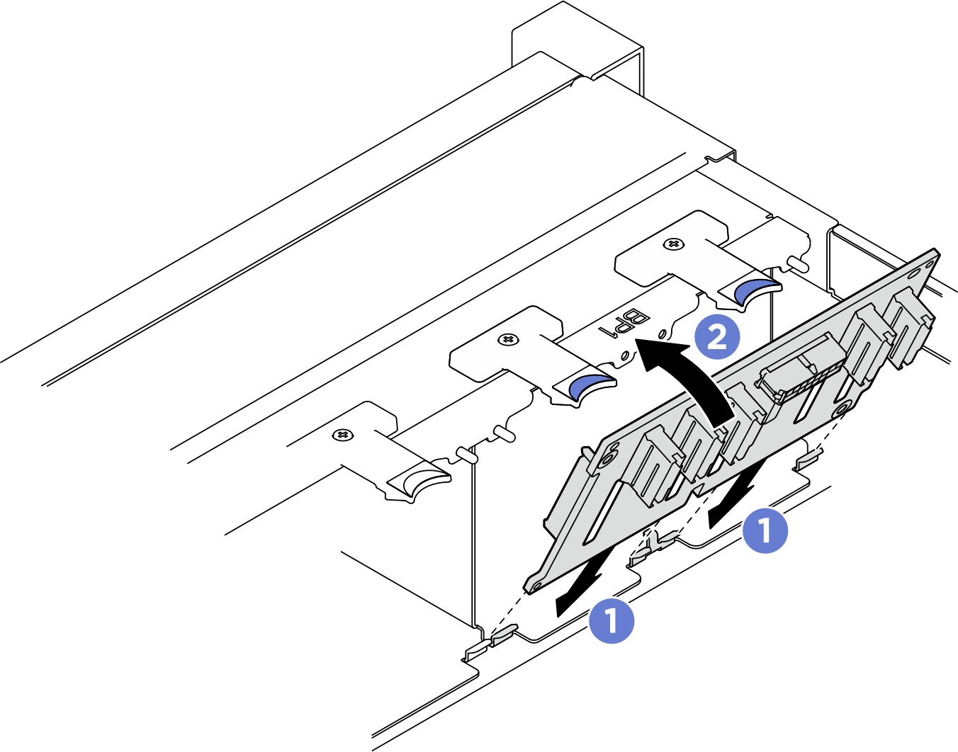 2.5-inch drive backplane installation