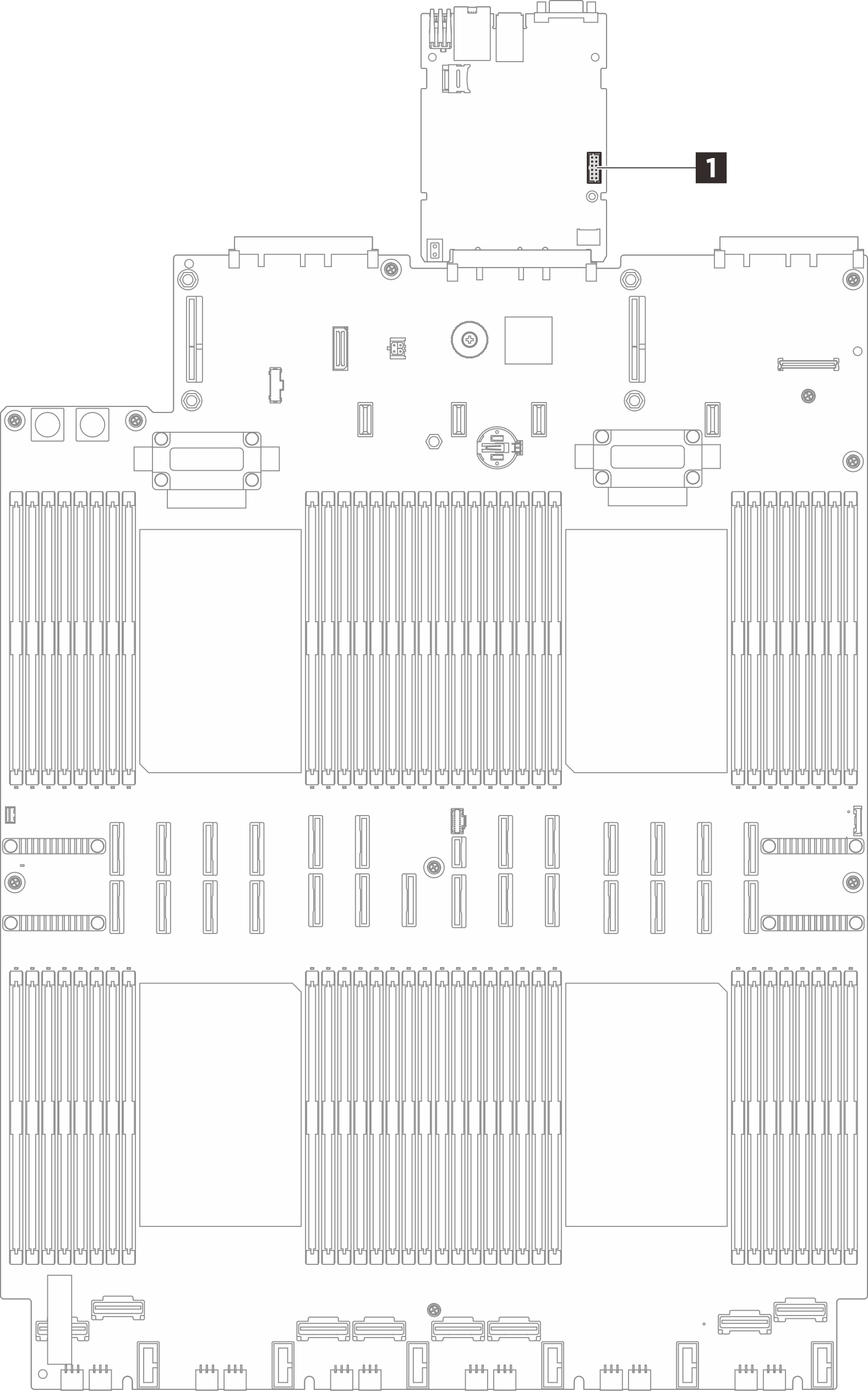 Serial port connector location