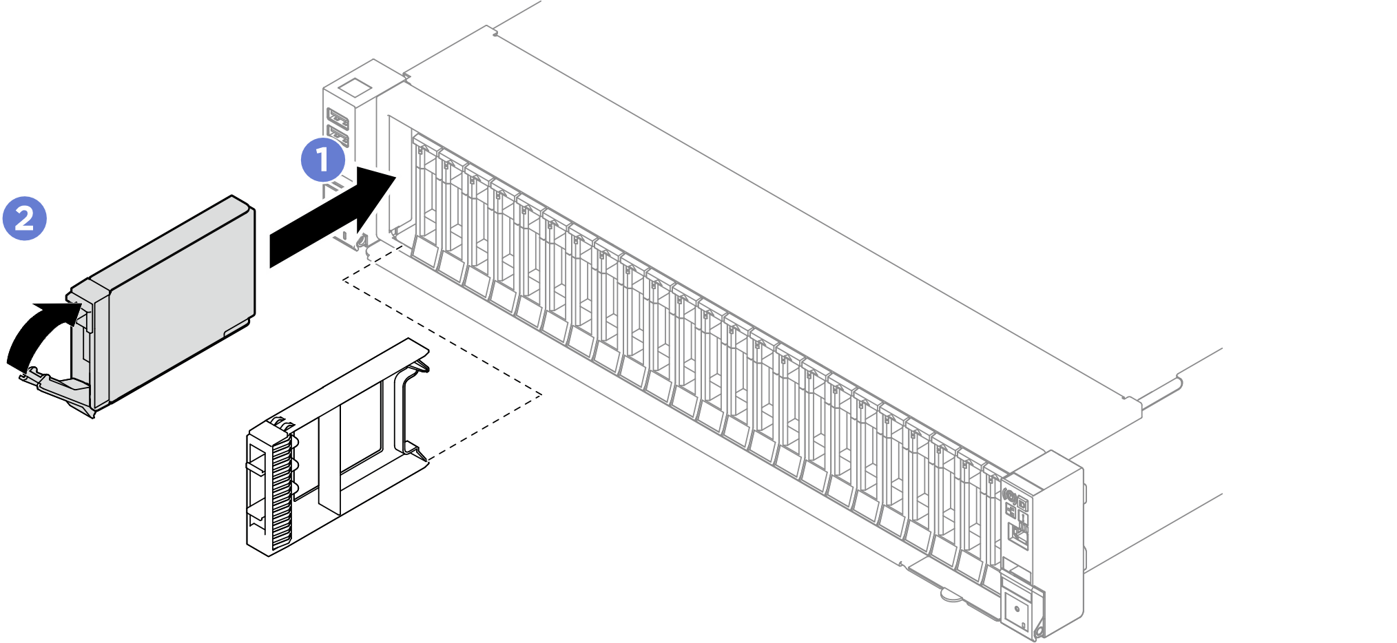 2.5-inch hot-swap drive installation
