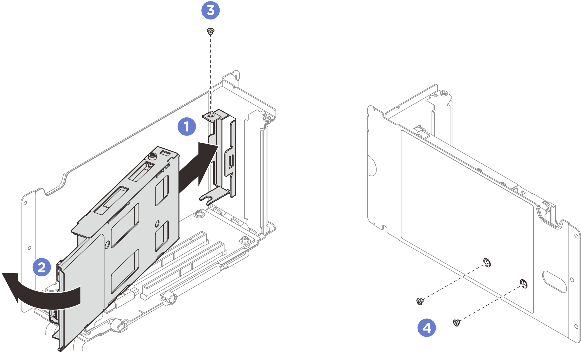 Installing M.2 drive cage