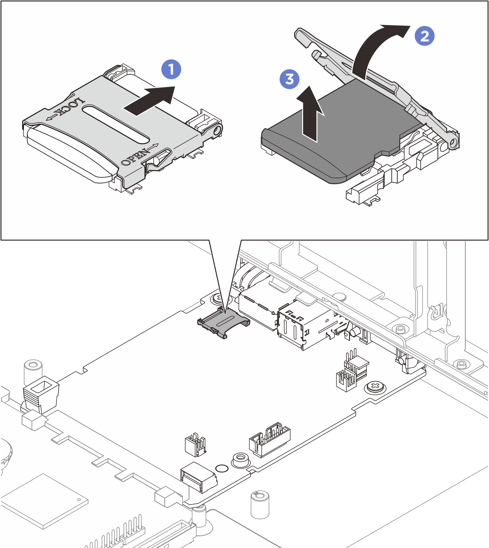 MicroSD card removal