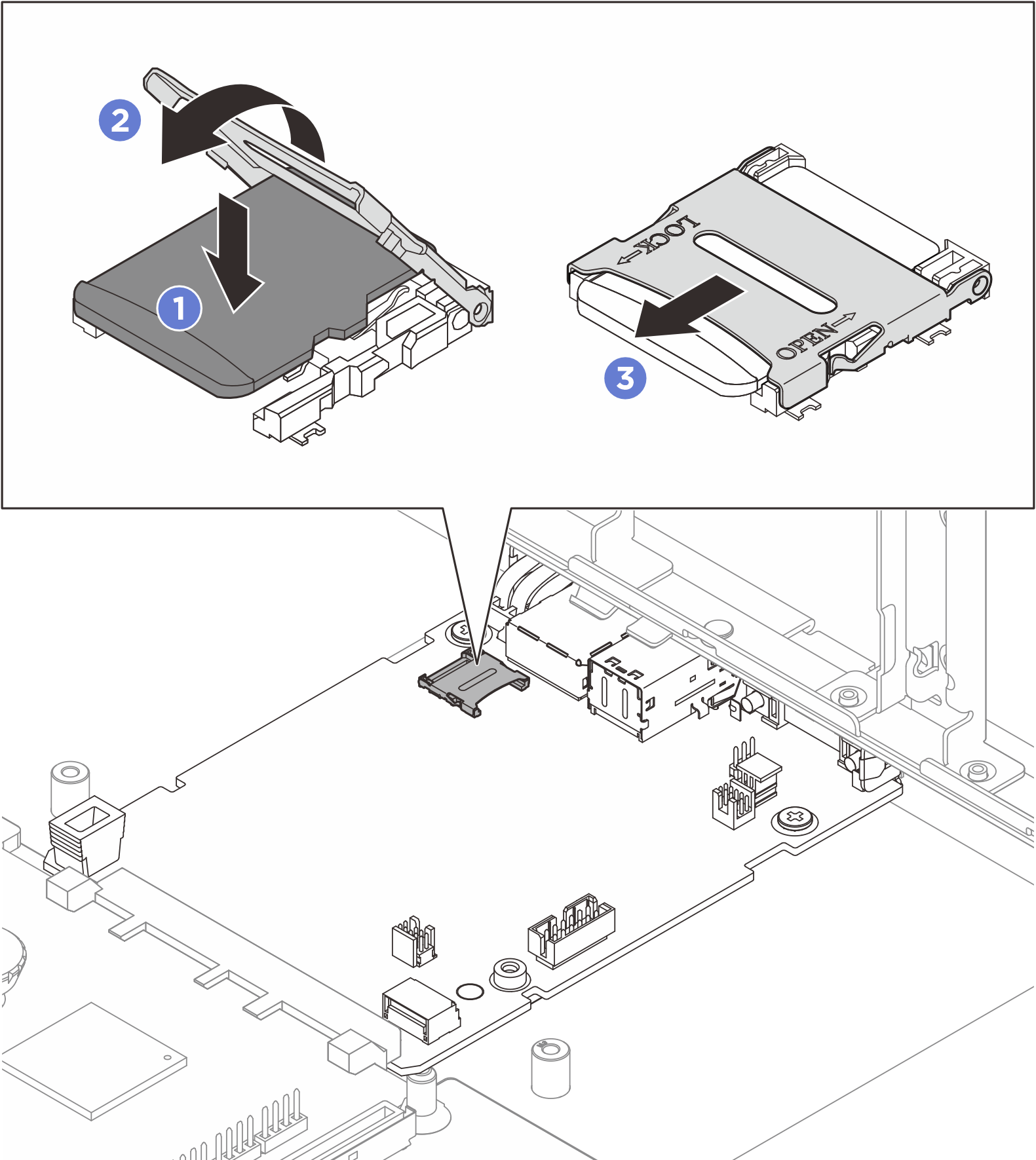MicroSD card installation