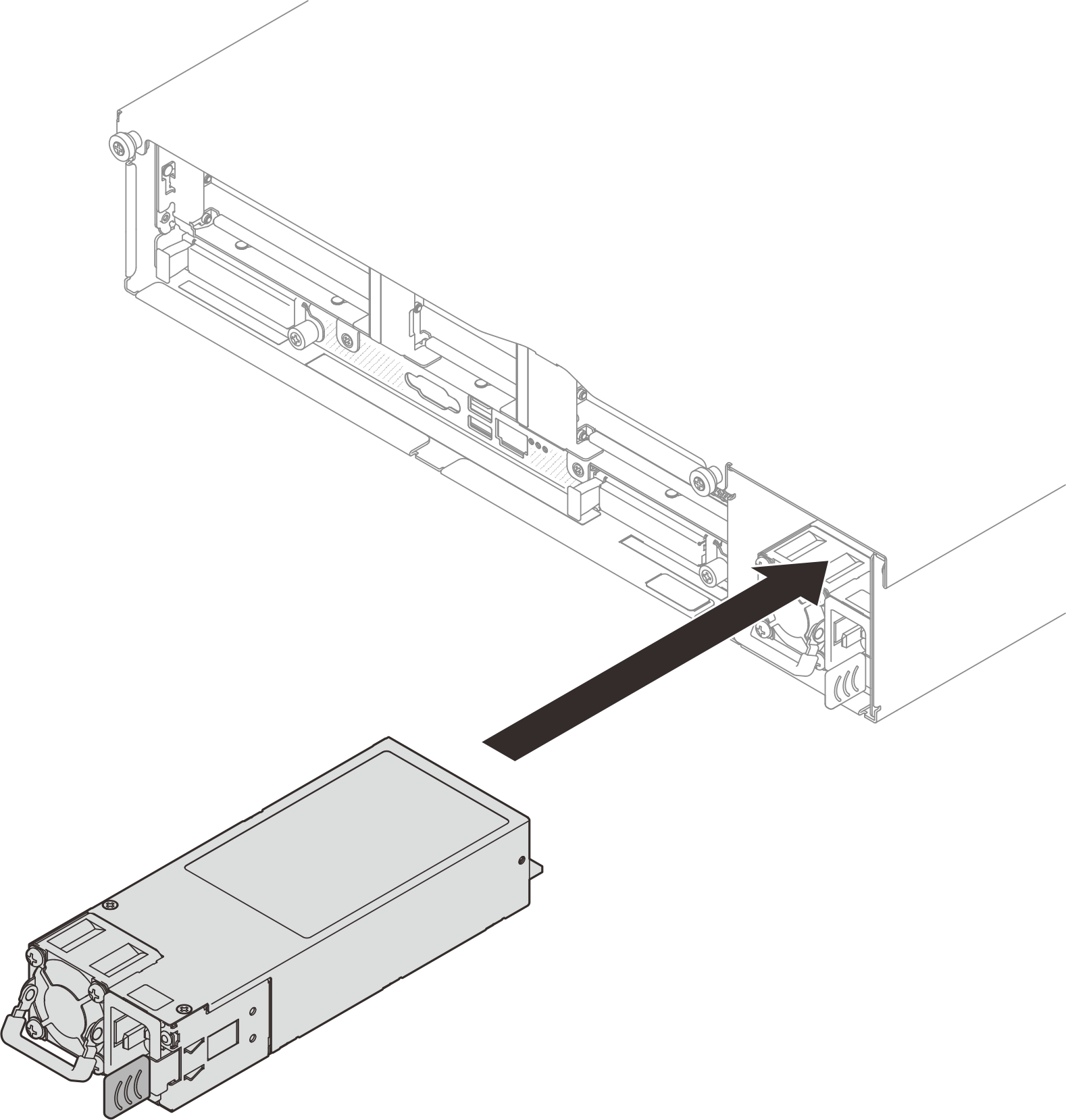 Power supply unit installation