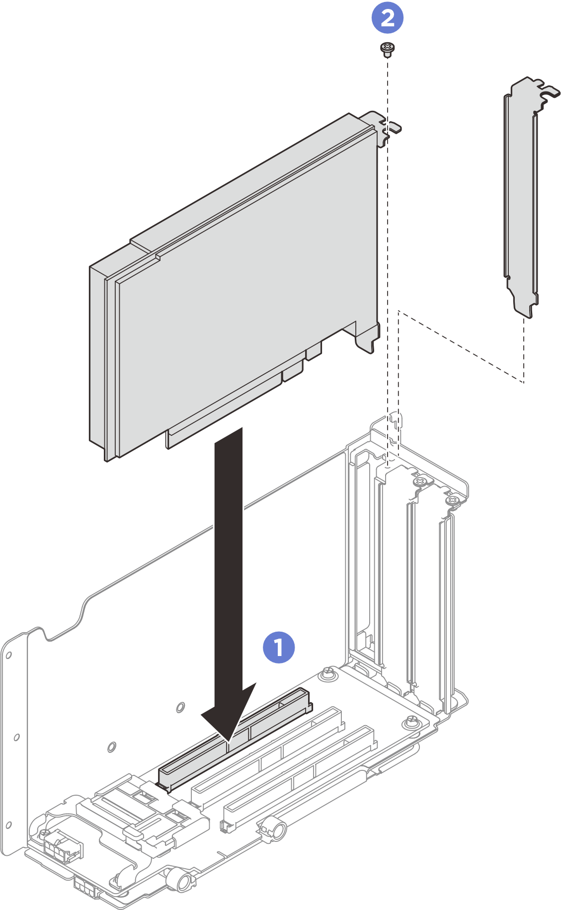 PCIe adapter installation