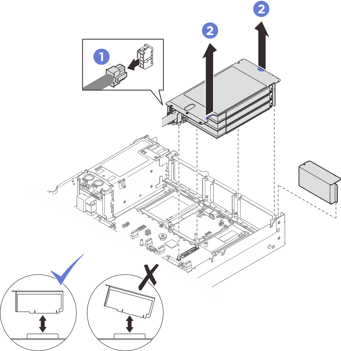 PCIe FHHL riser removal