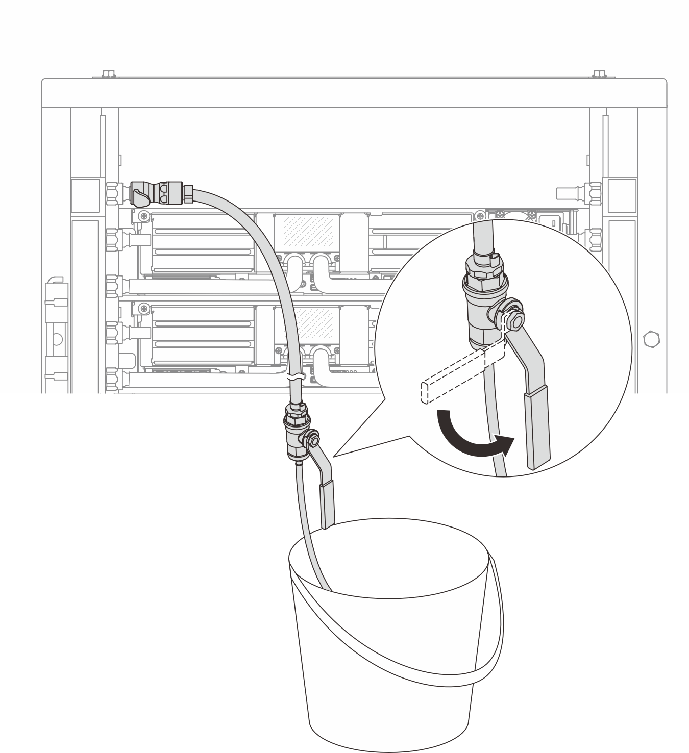 Opening the bleeder kit