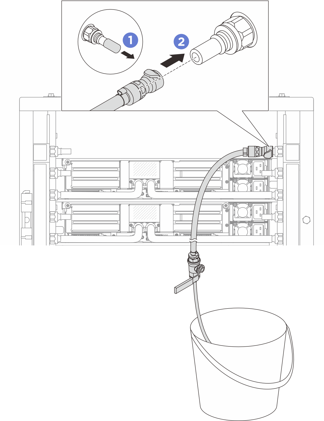 Installing the bleeder kit to the return side