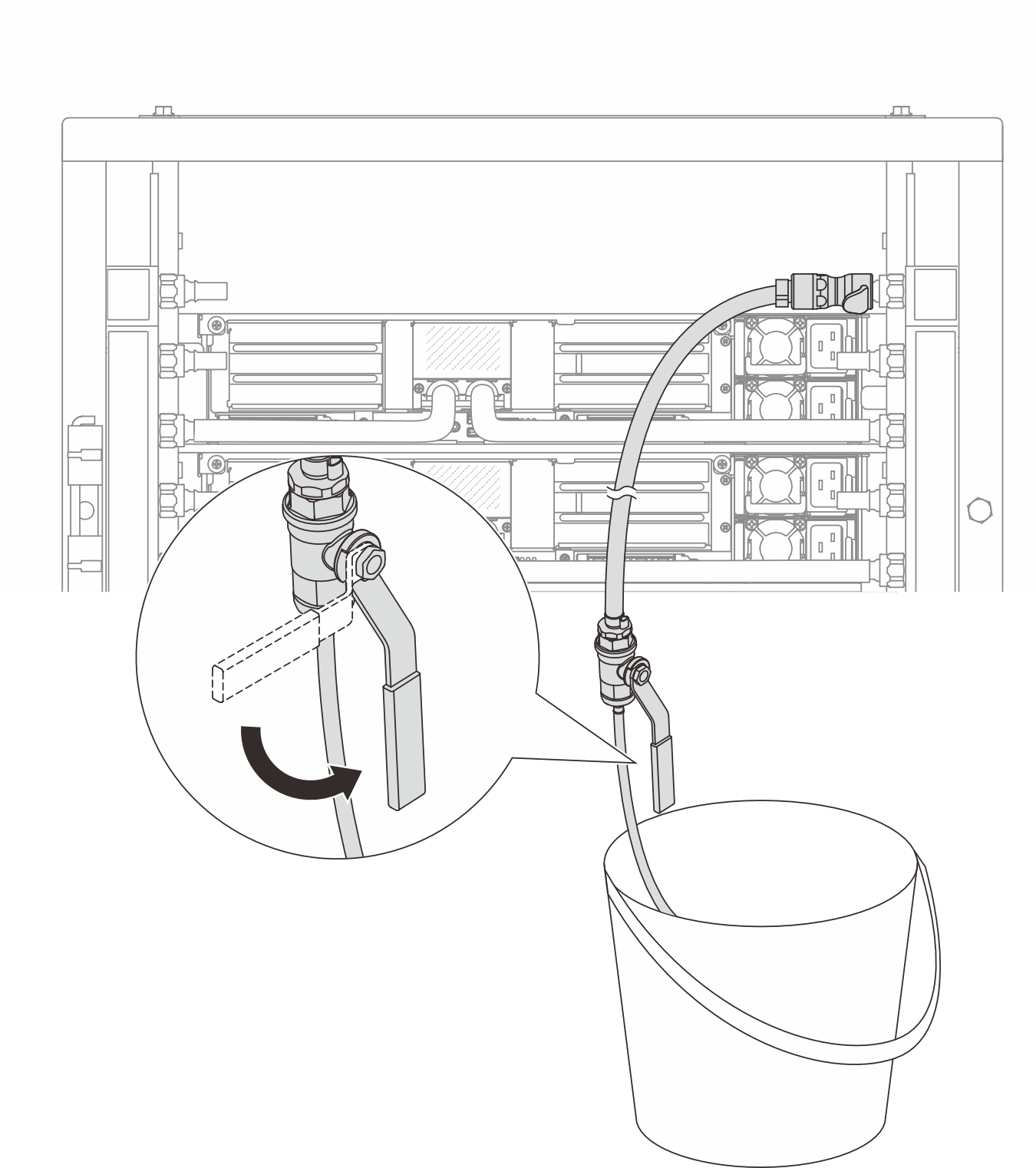 Opening the bleeder kit