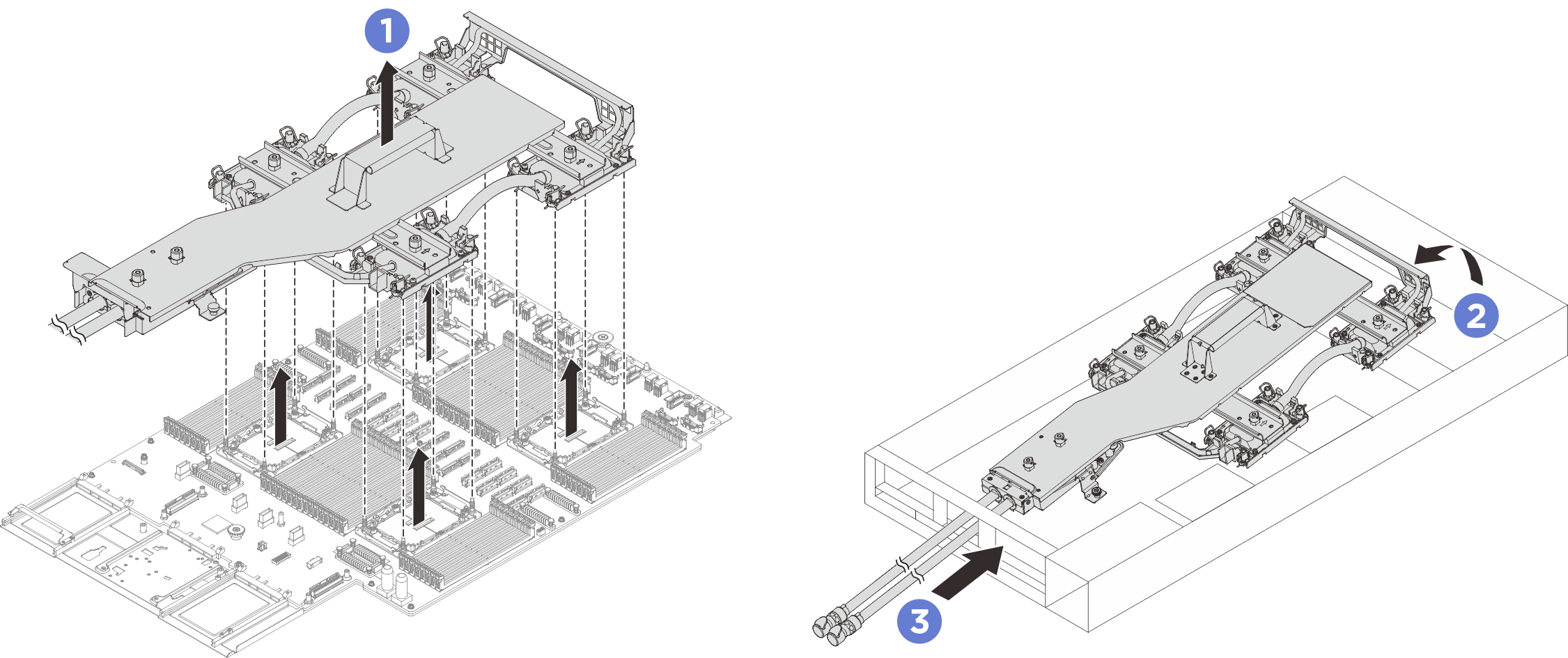 Removing cold plate assembly