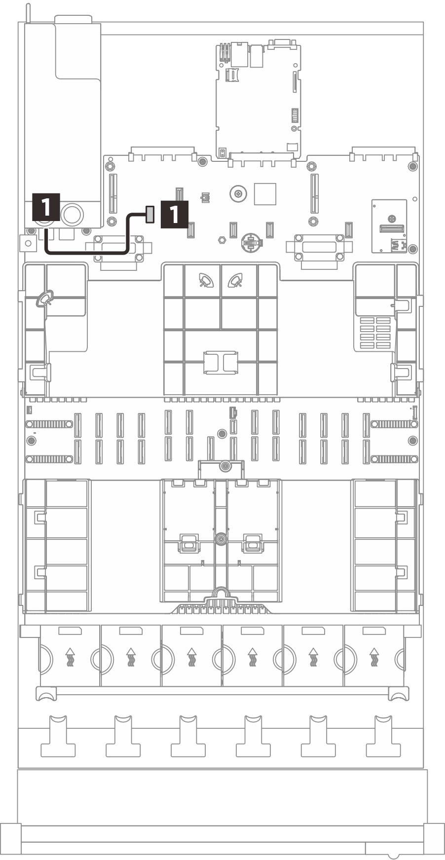Cable routing for the power distribution board