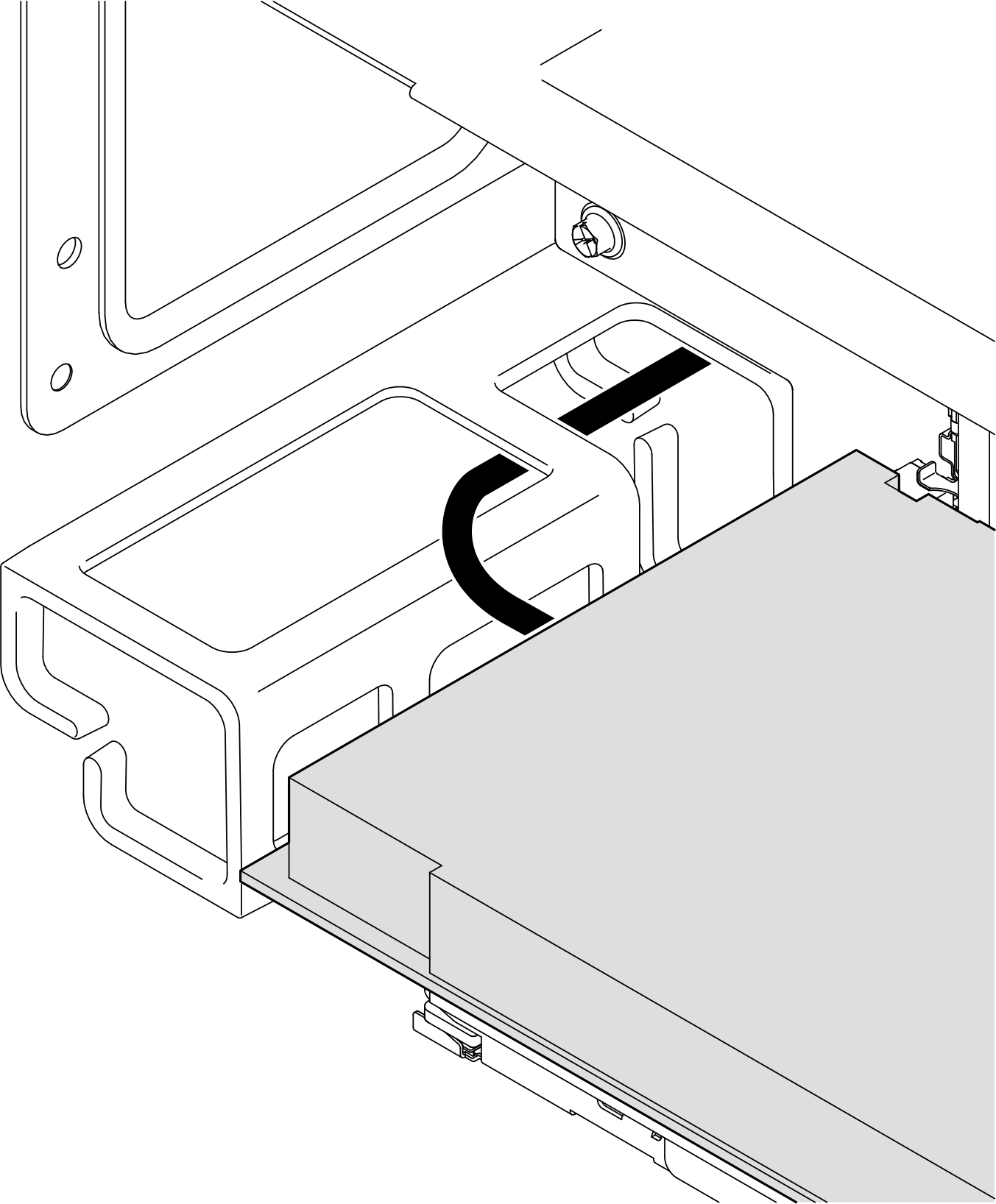 RAID/HBA to flash power module, backplane 2 or 5