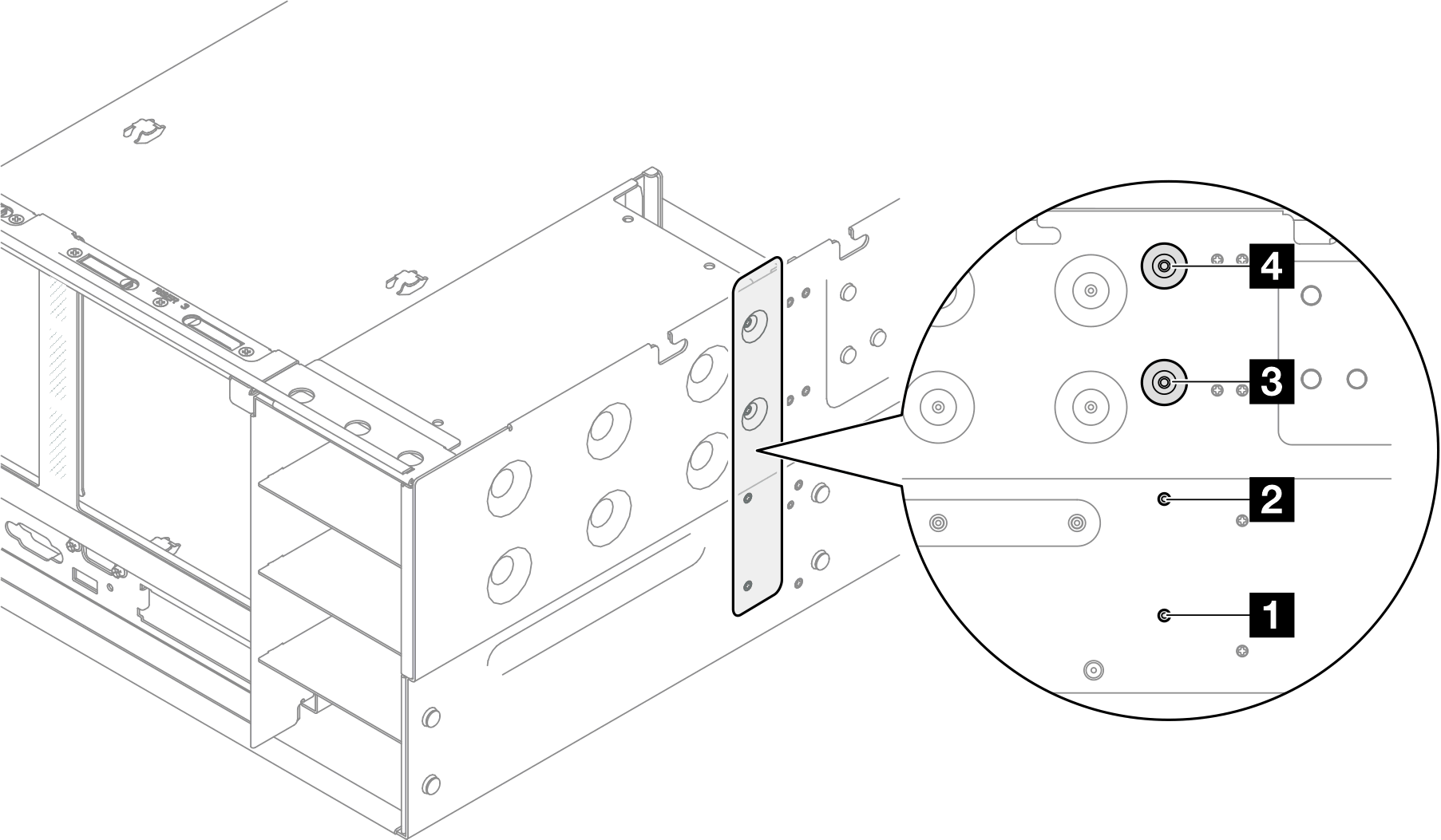 Removing power supply key screw