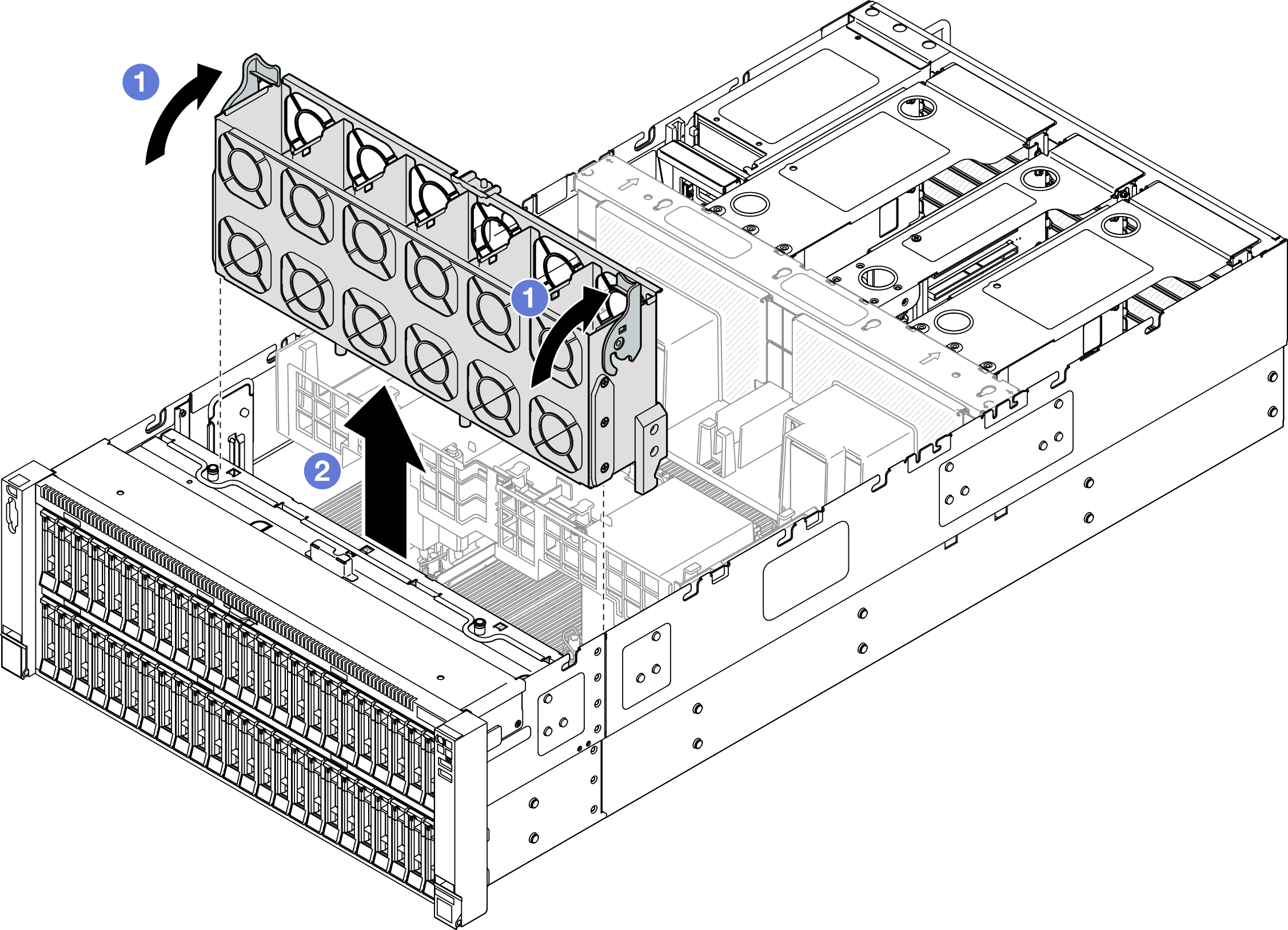 Removing the fan cage