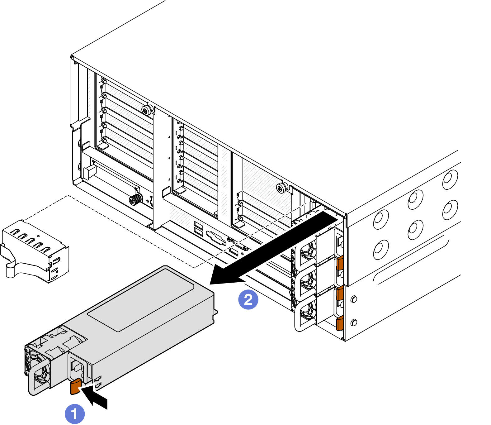 Removing the power supply