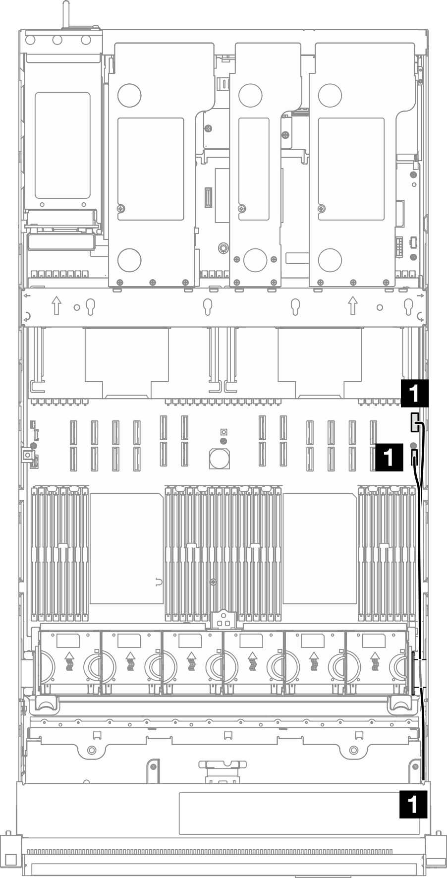 Cable routing for front I/O module