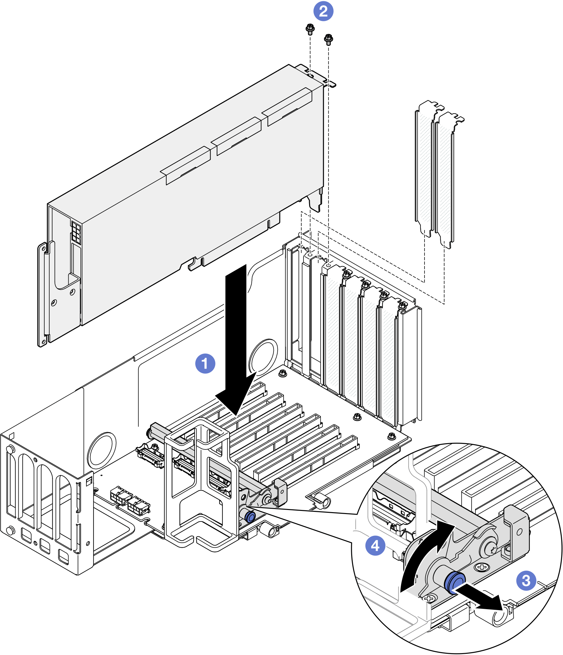 Installing GPU adapter to PCIe riser