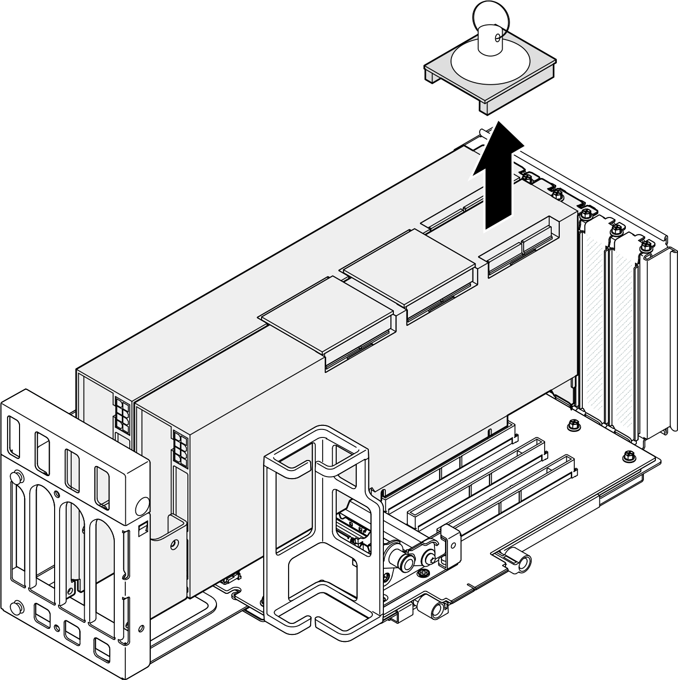 Removing the GPU adapter link bridge