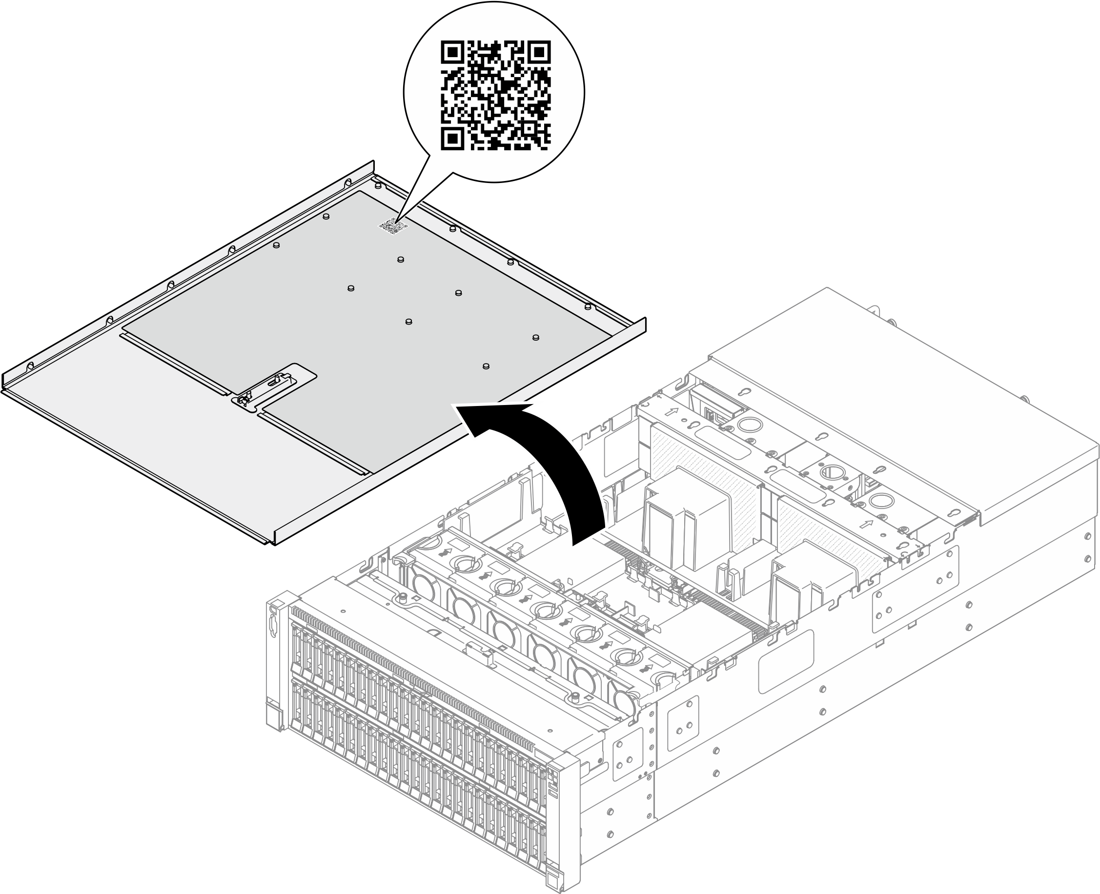 Service Label and QR code