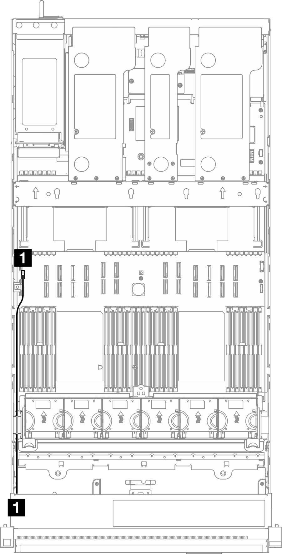 Cable routing for External diagnostic handset connector