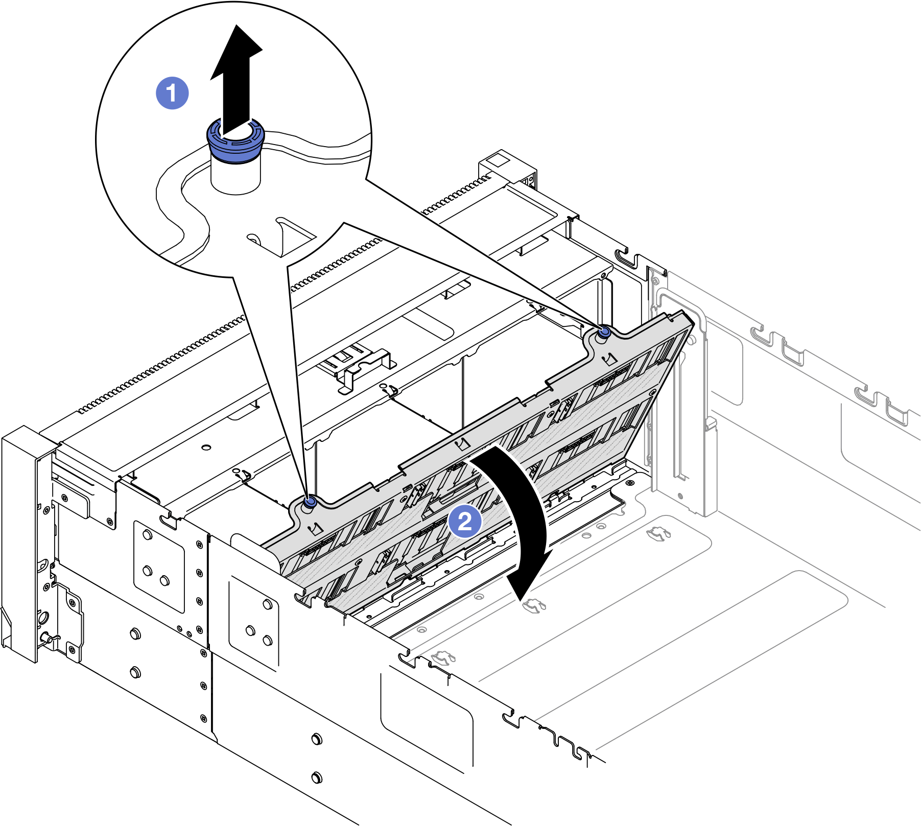 Removing drive backplane carrier assembly