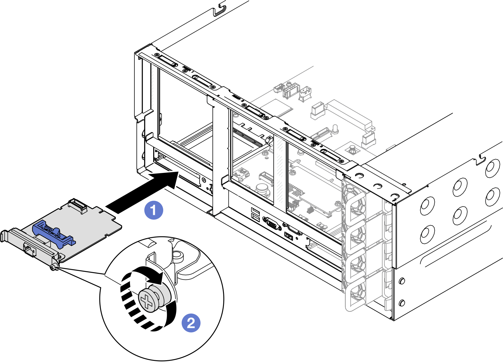 Installing management NIC adapter