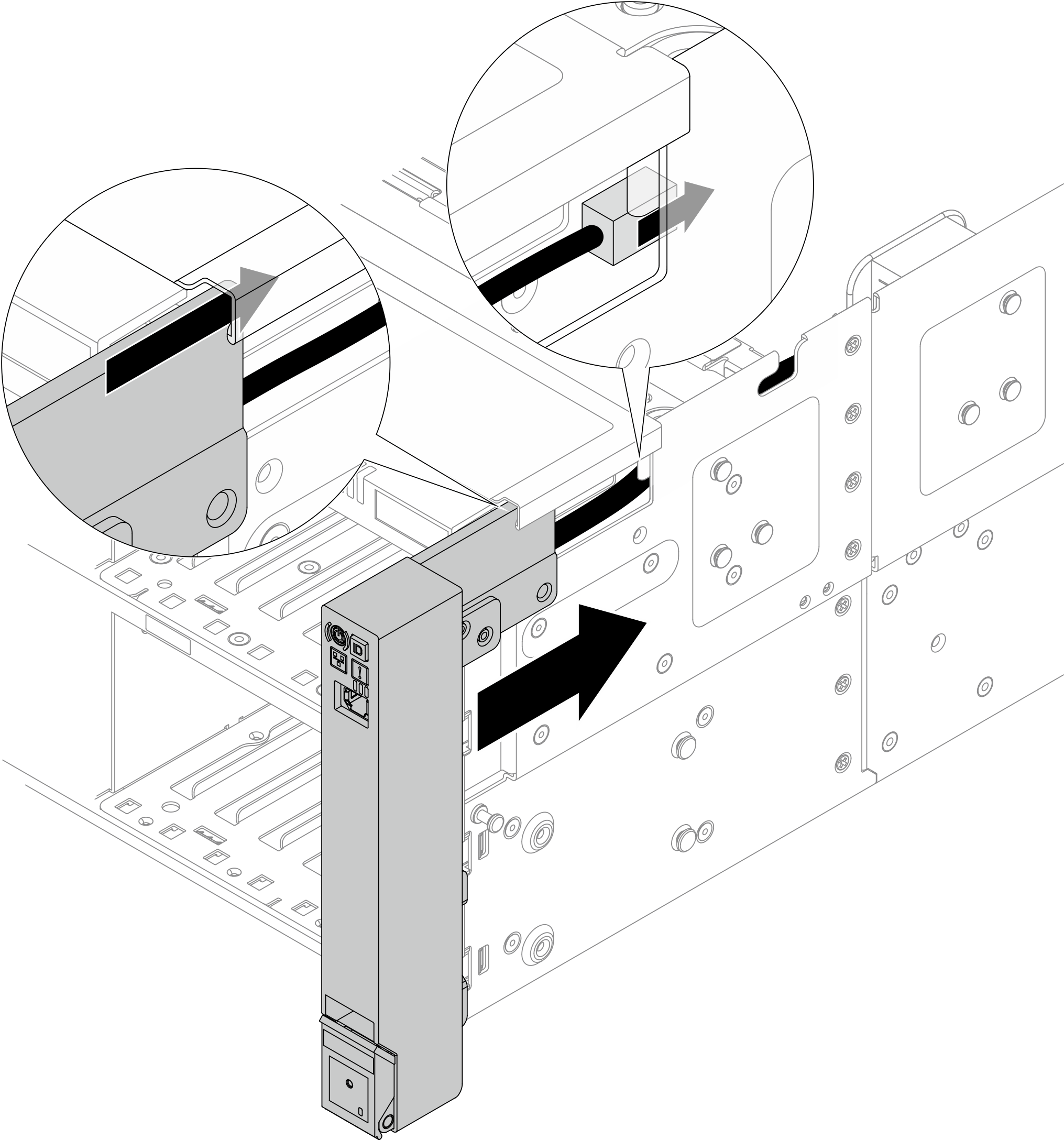 Installing the rack latch