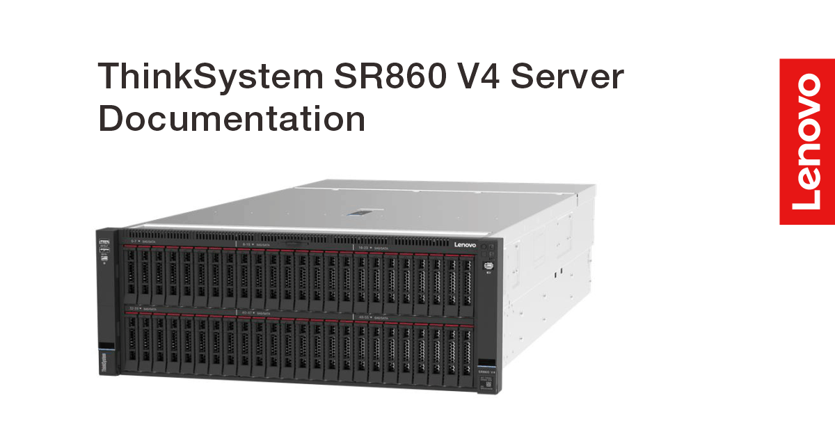 ThinkSystem SR860 V4 Server Product Image
