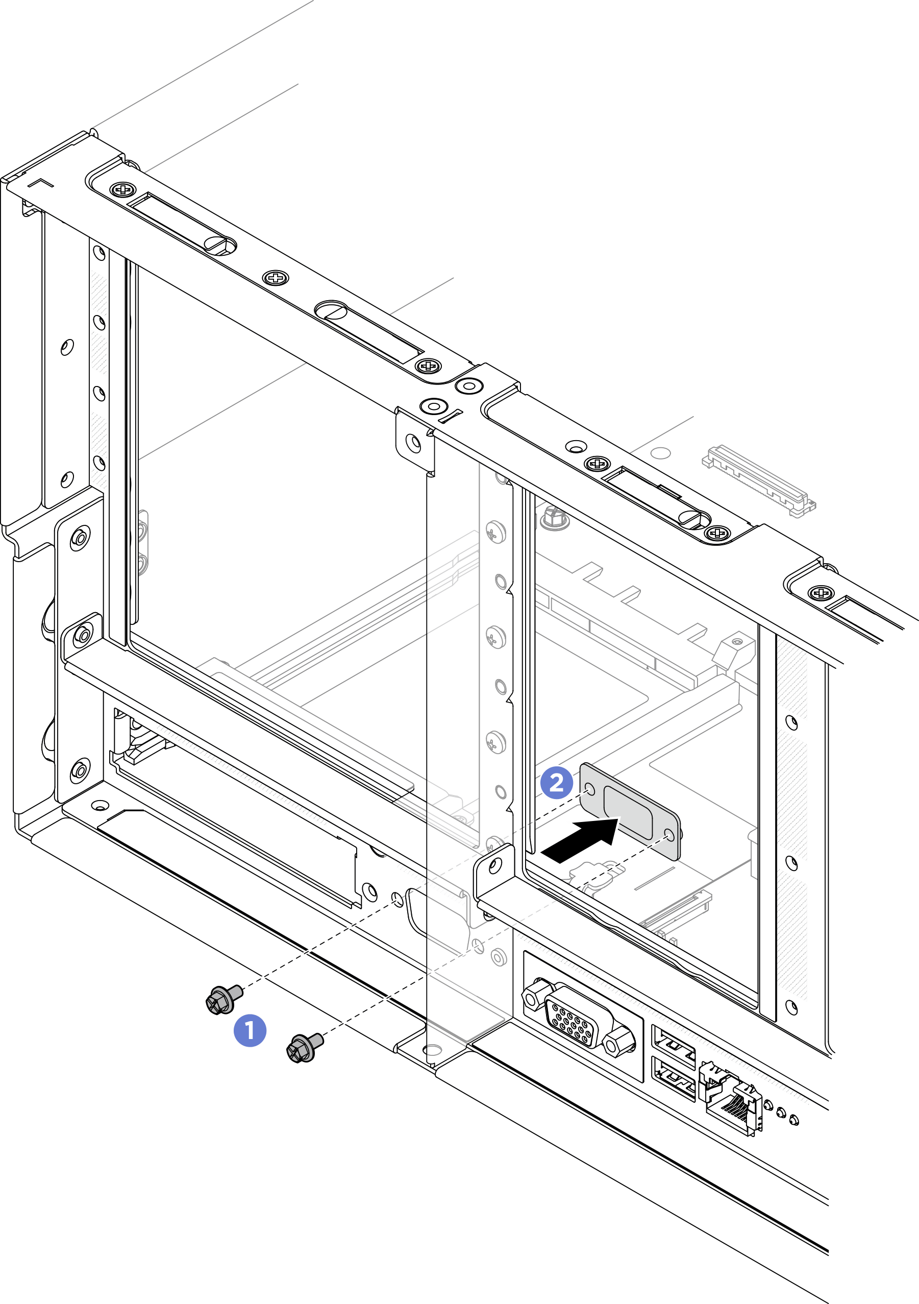 Removing serial port filler