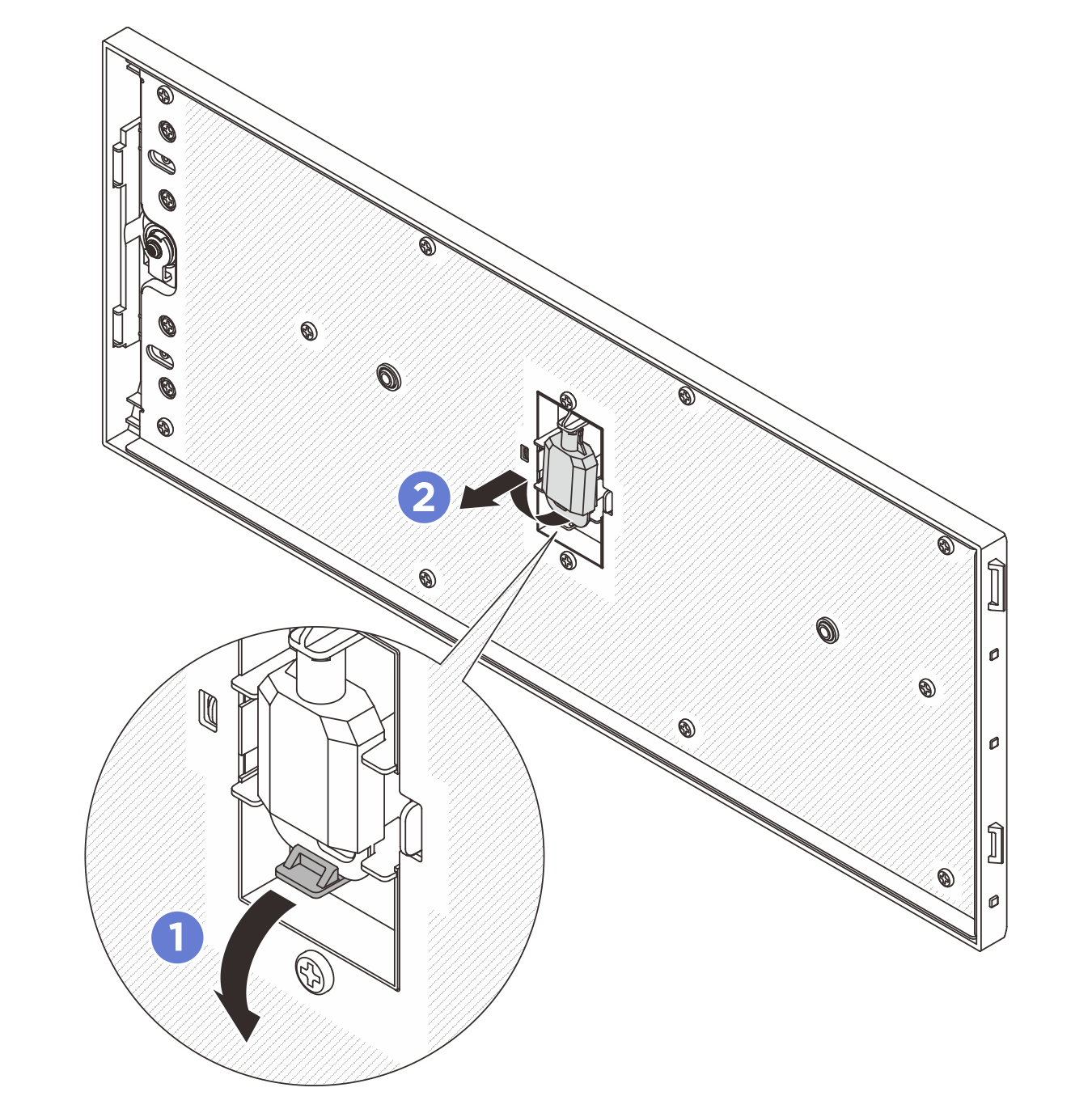 Removing the key from inside of the security bezel