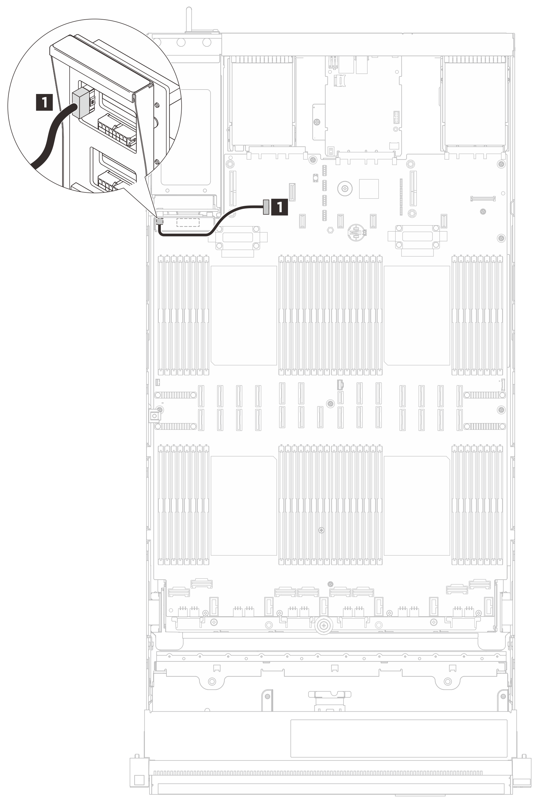 Cable routing for the power distribution board