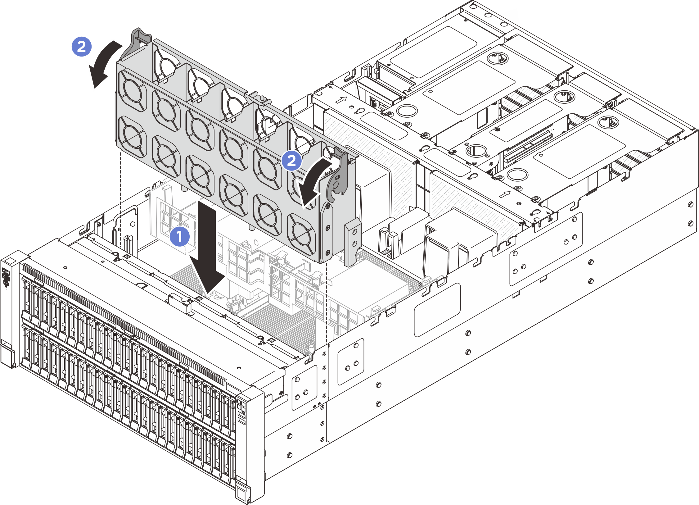 Fan cage installation