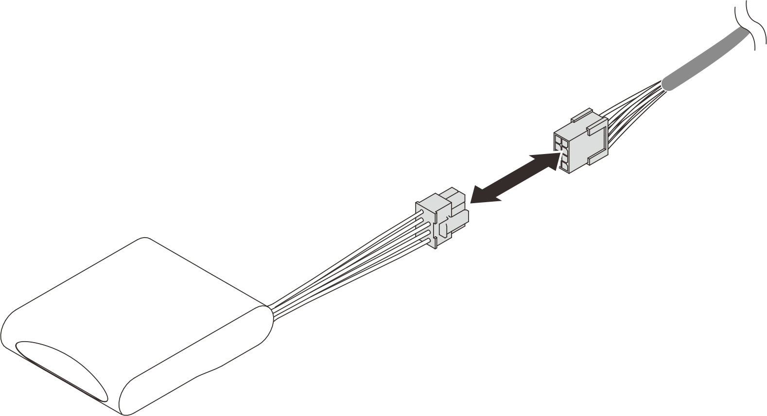 Connecting cable to flash power module