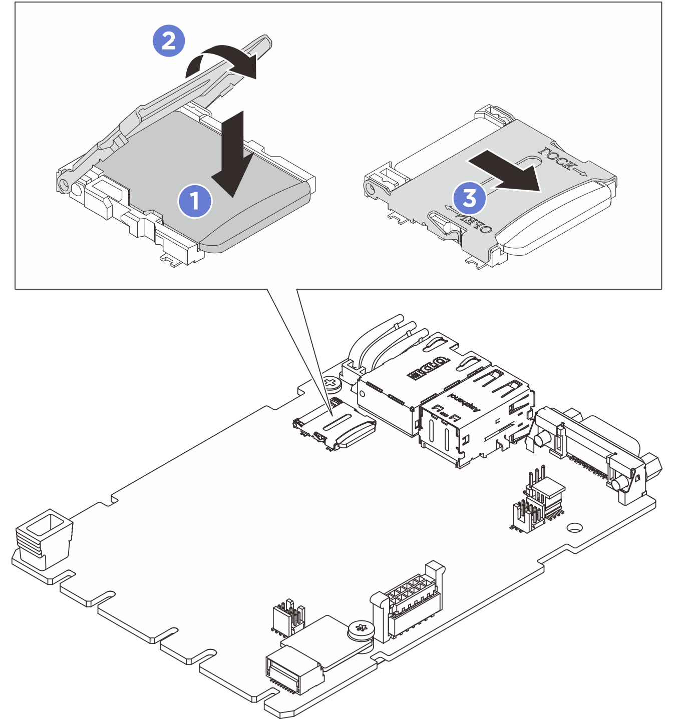 MicroSD card installation