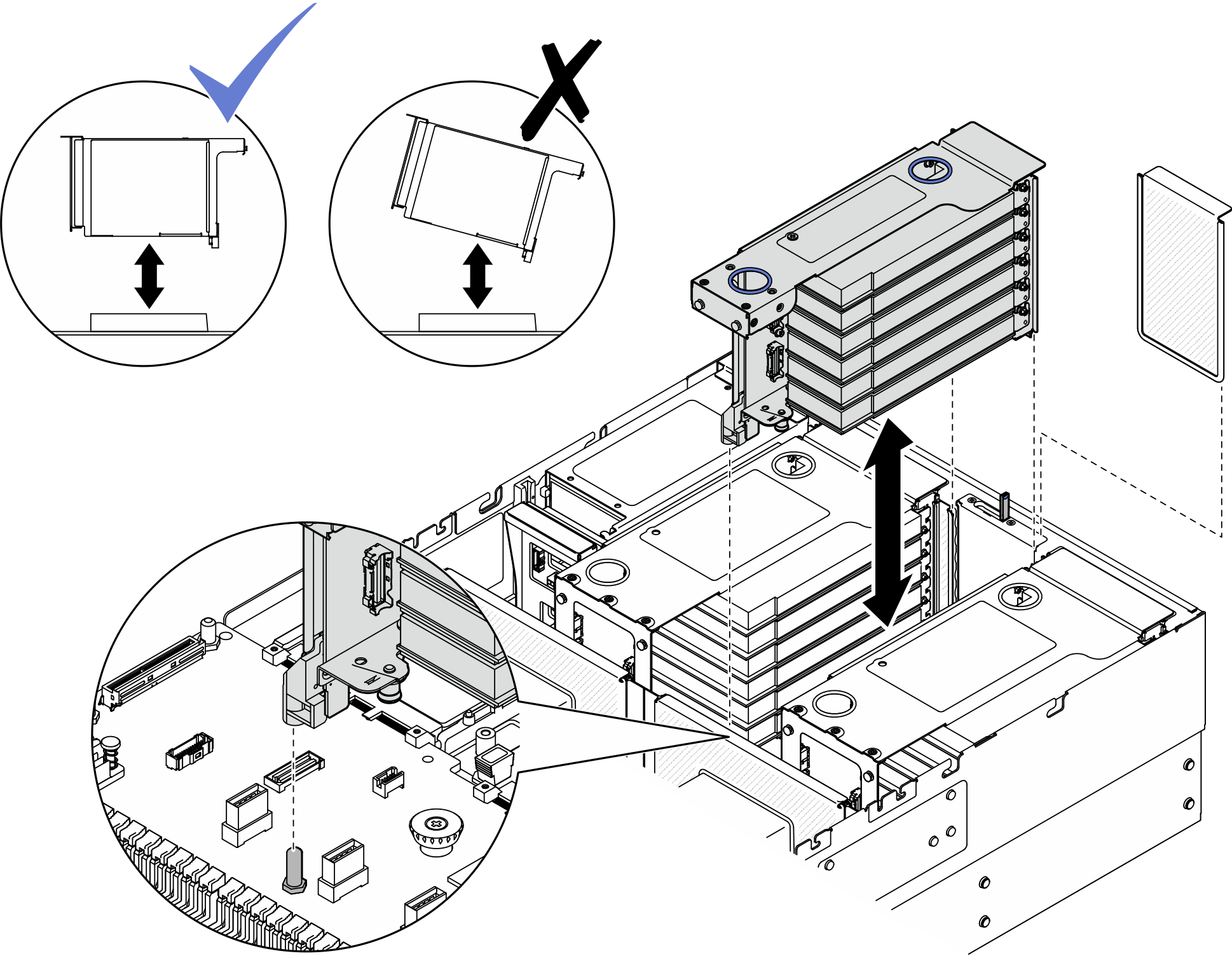 Installing PCIe riser 2
