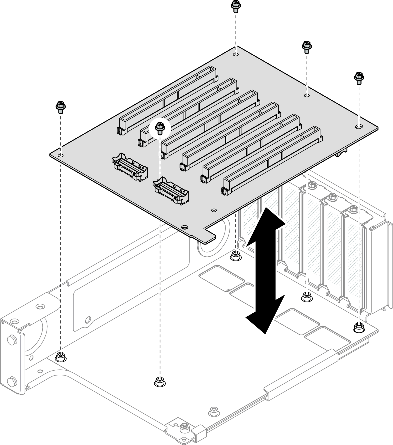 Removing PCIe riser card from riser cage