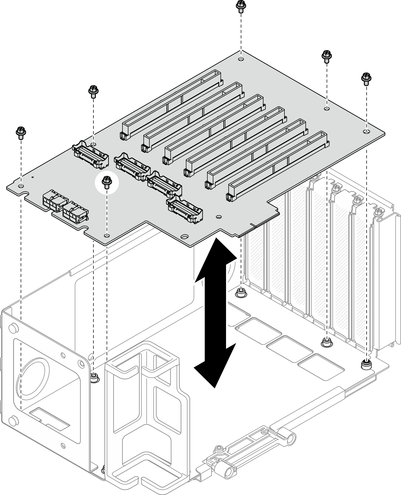Removing PCIe riser card from riser cage