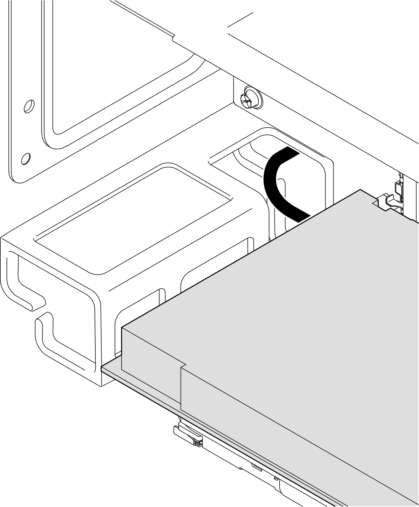 RAID/HBA to flash power module, backplane 2 or 5