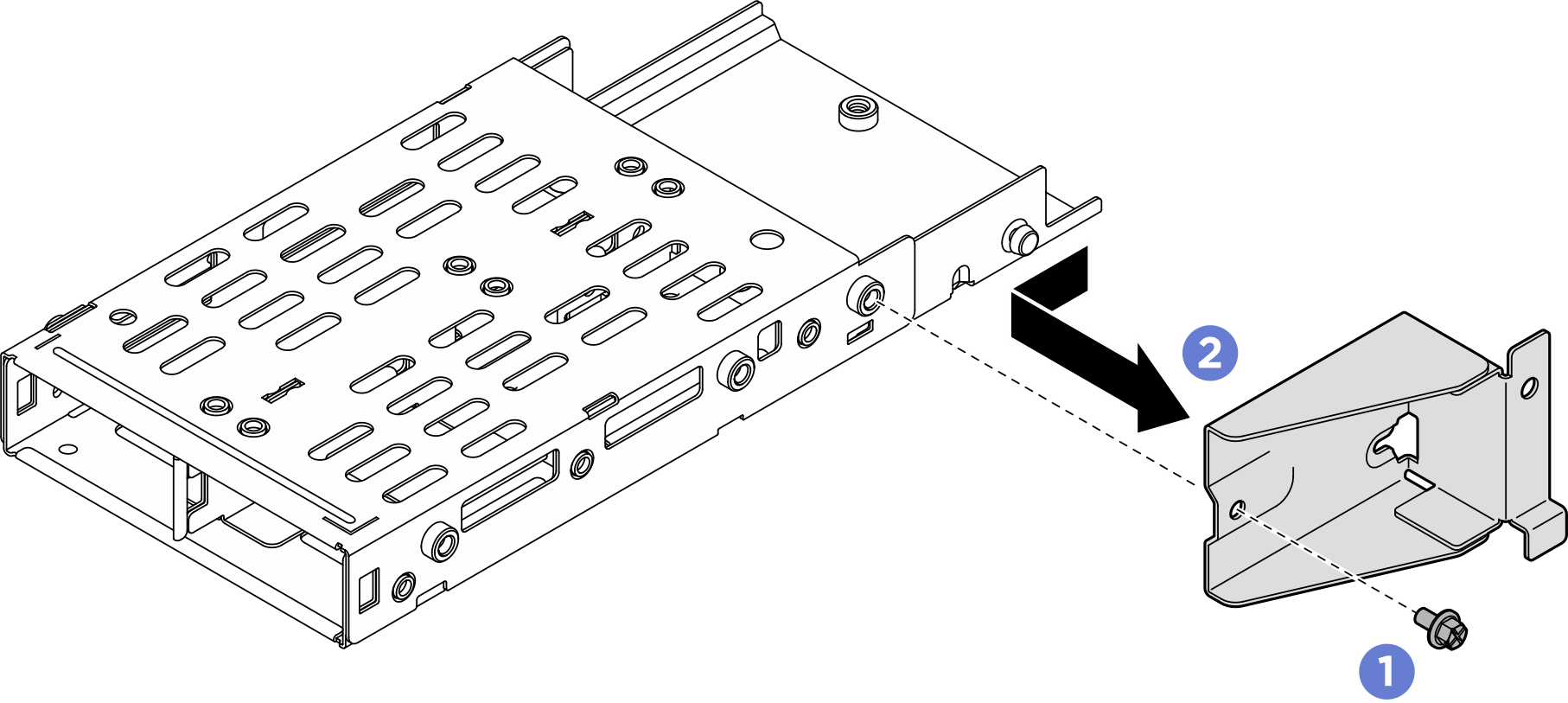 Removing M.2 drive cage bracket