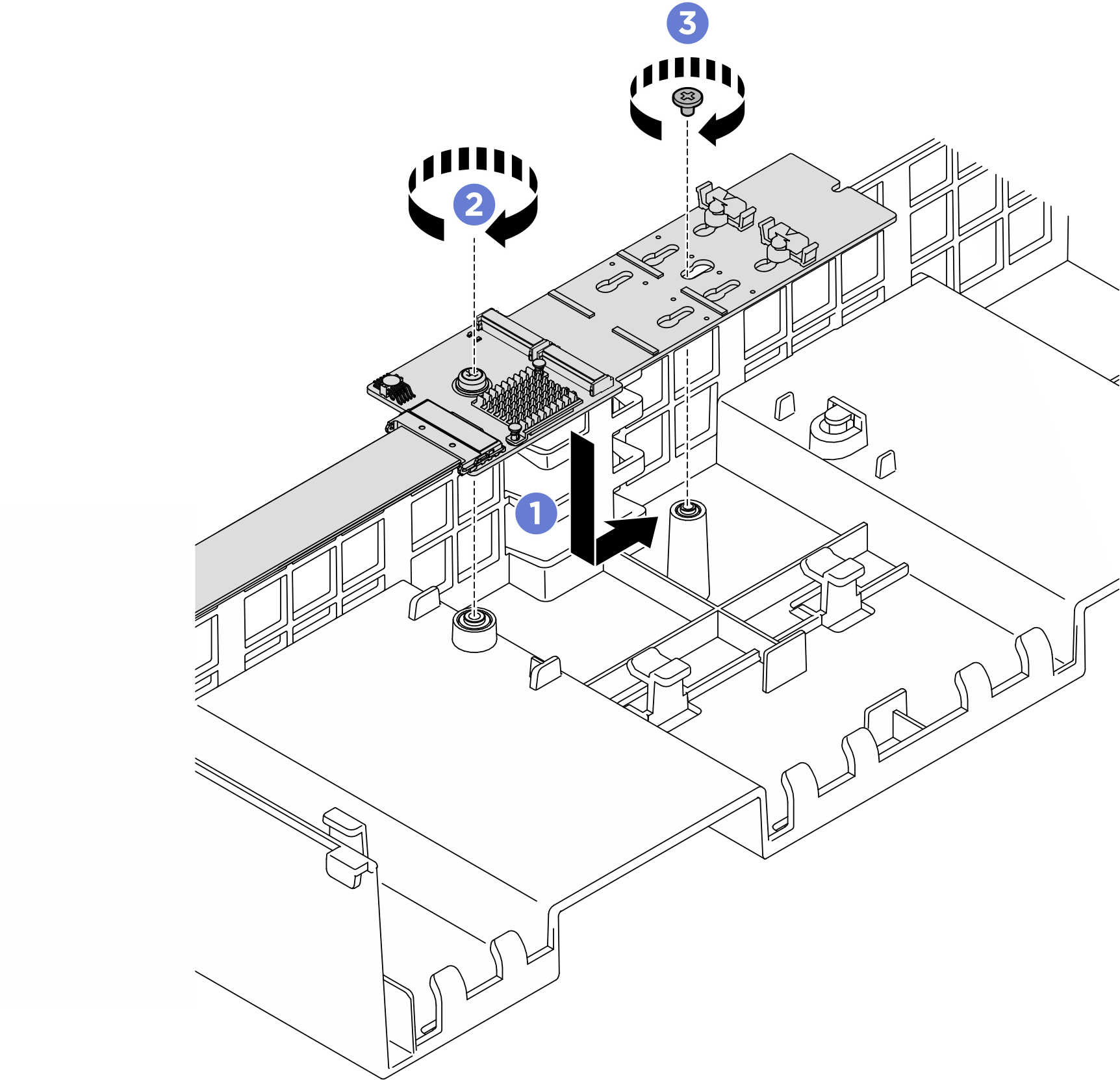 M.2 backplane installation