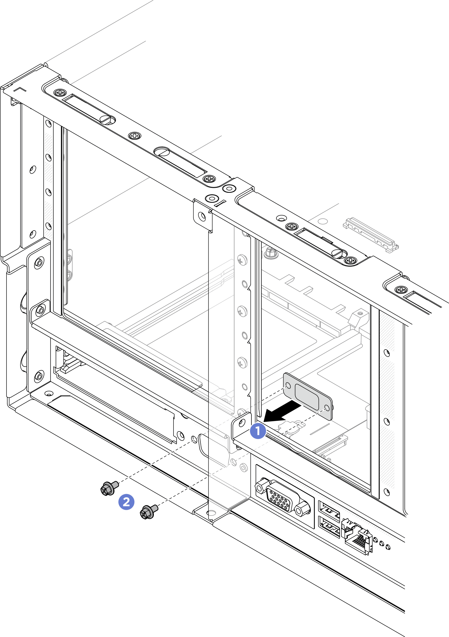 Installing serial port filler