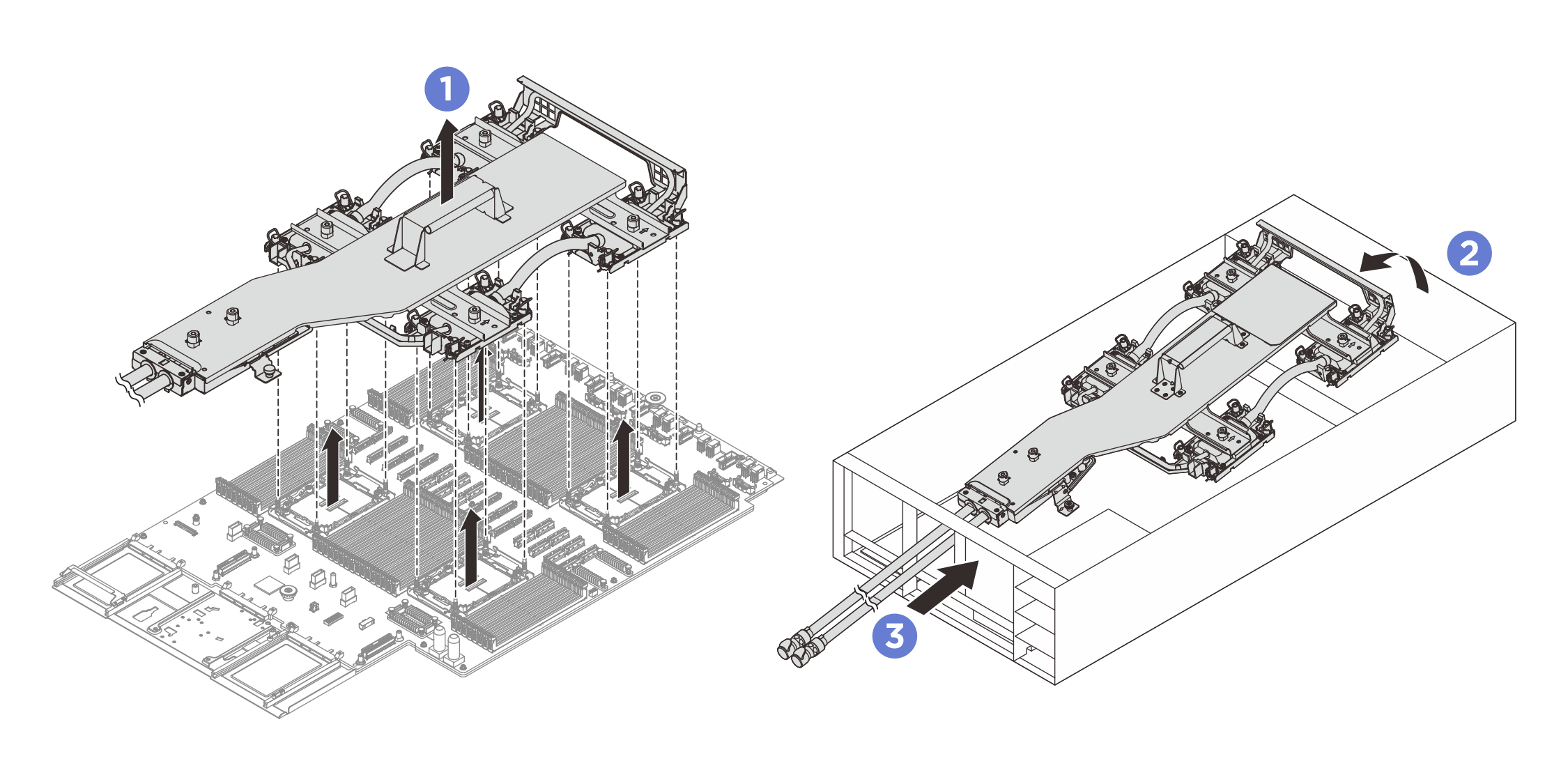 Removing cold plate assembly