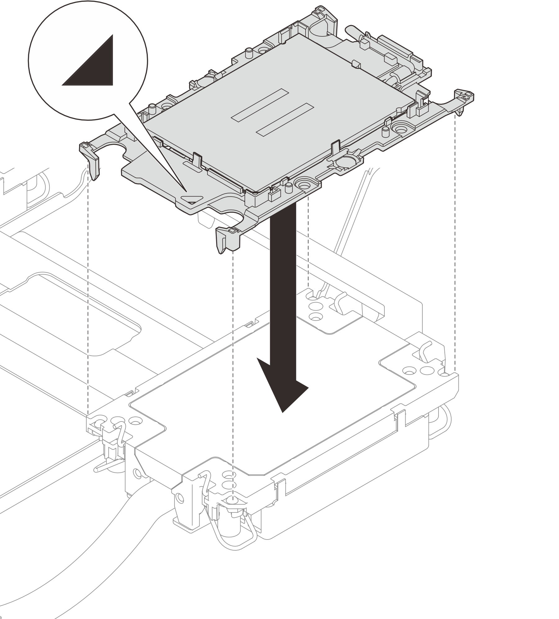 Installing processor to cold plate