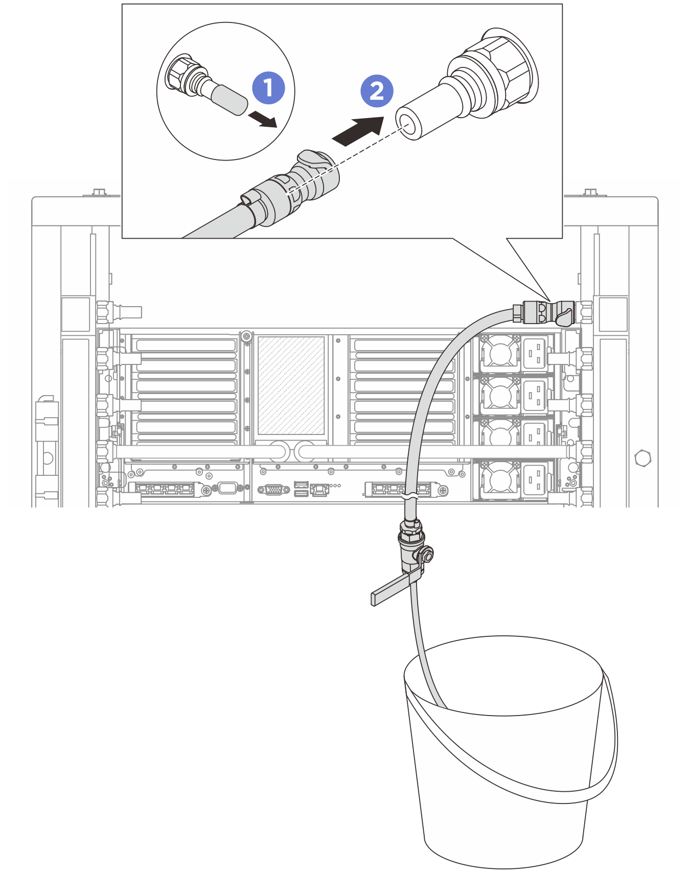 Installing the bleeder kit to the return side