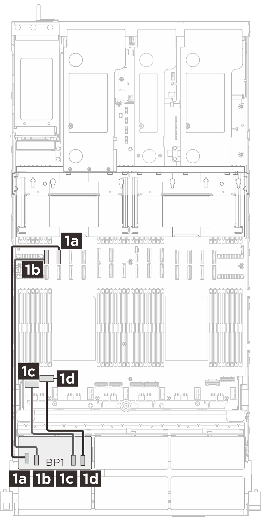BP 1 NVMe cable routing