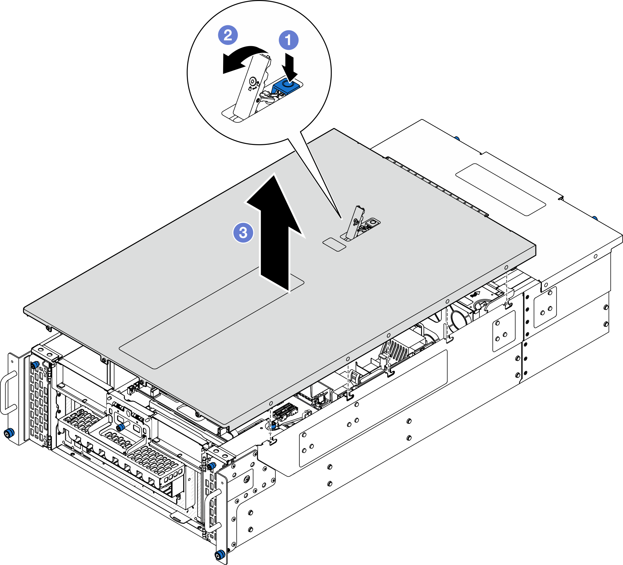 Removing front top cover