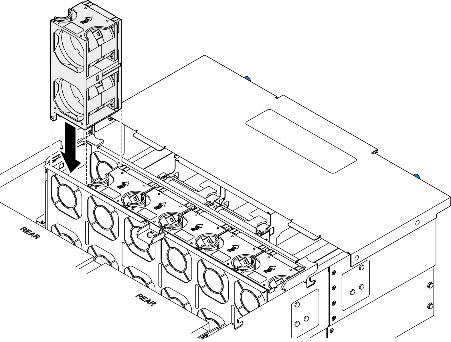 Installing a fan module