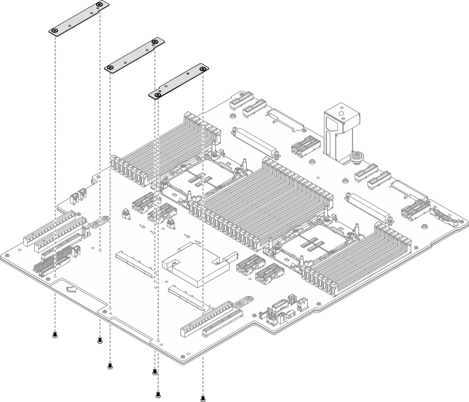 Lower processor board (MB) bracket removal